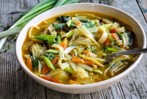 thukpa noodle soup in nepal