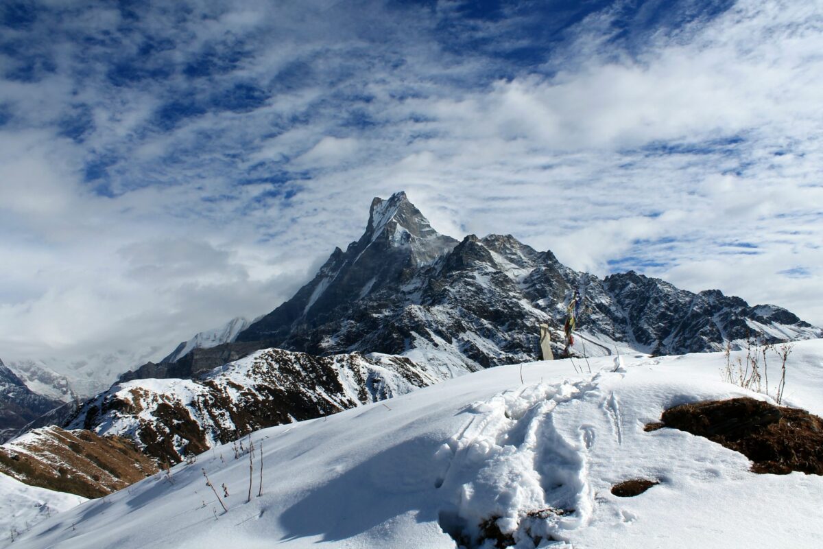 Mt machhapuchhre seen from mardi himal trek